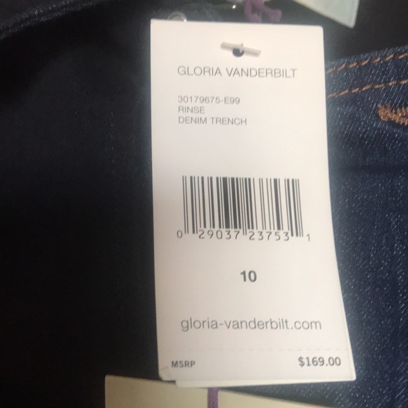 Christian Siriano x Gloria Vanderbilt Women's Storm Shield Demin Trench size 10 - Picture 6 of 7